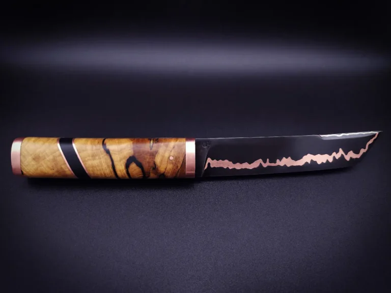 Couteau fixe Benjamin Rogez à manche en loupe