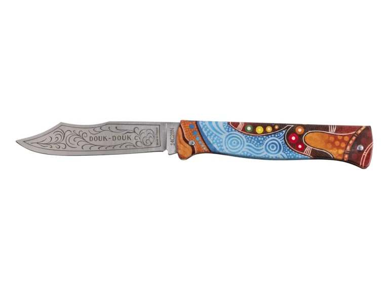 Douk-Douk à manche décoré de motifs aborigènes